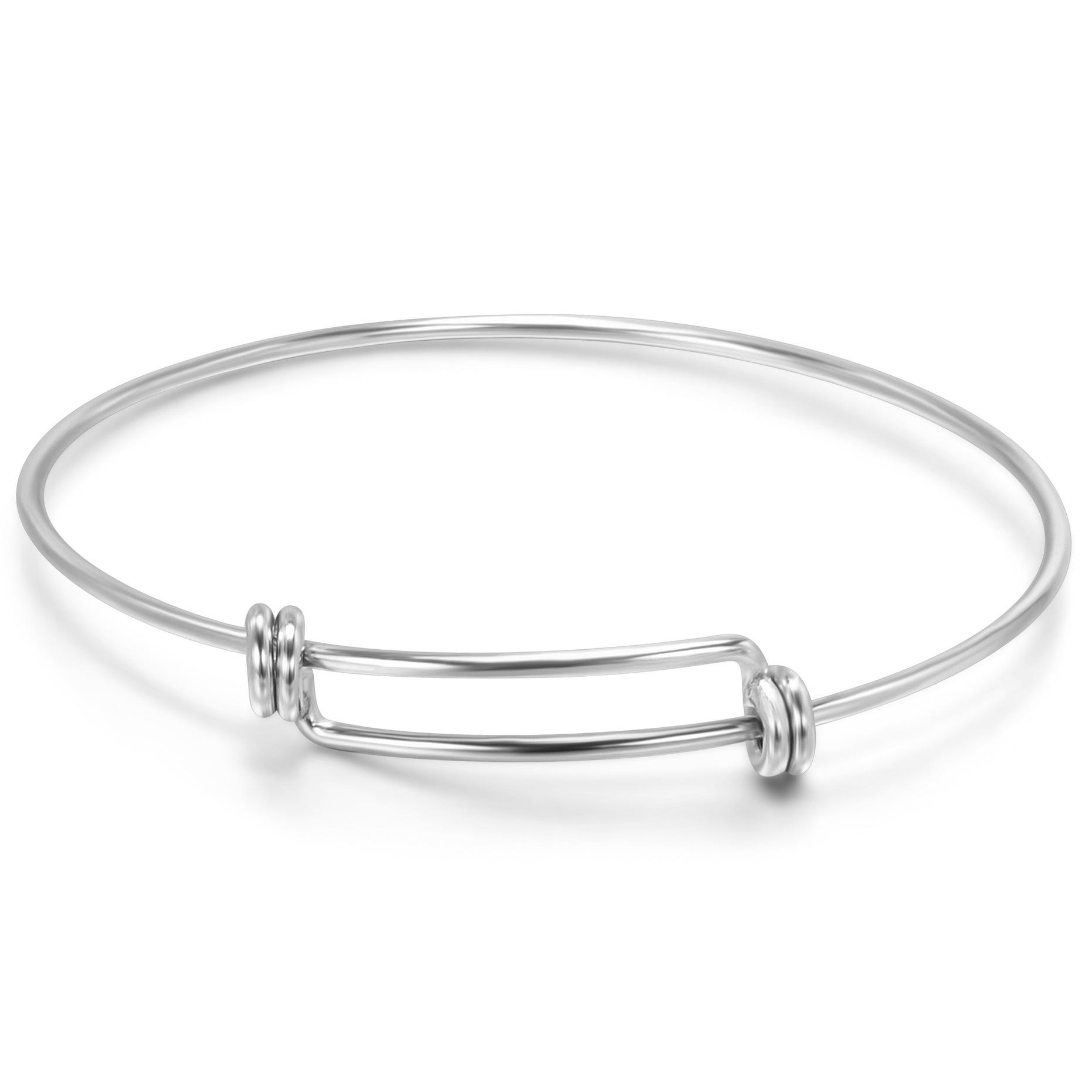European & American Simple Fashion Titanium Steel Adjustable Bangle - Three Colors Available