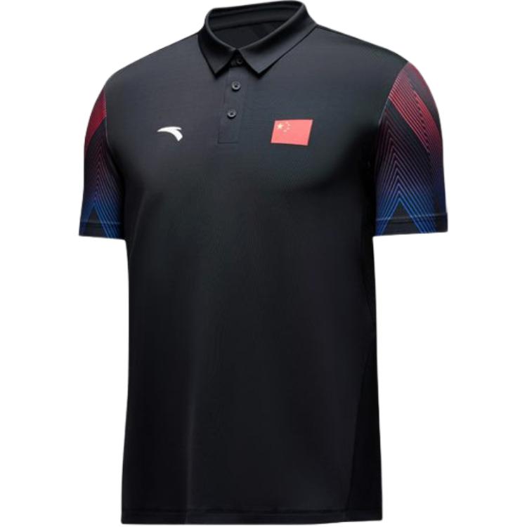 

Anta Soft And Comfortable Breathable Casual Short Sleeve Polo Shirt Unisex tops Black 462430104-4 M