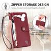 Crossbody Zipper Wallet Card Phone Case for iPhone 17 Air 16E 16 Pro Max 15 14 Plus 13 12 11 XS XR X Lanyard Leather Flip Cover