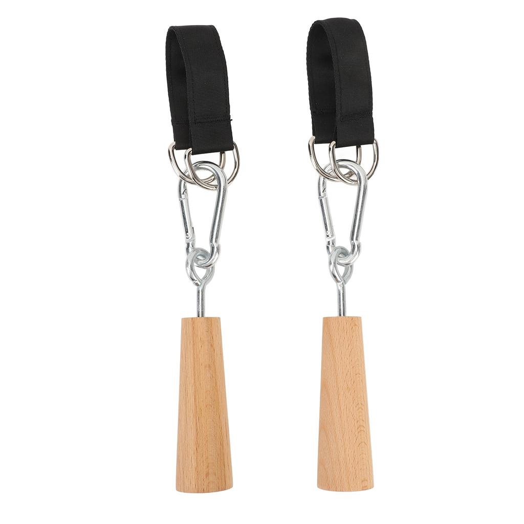 1 pár dřevěných stahovacích rukojetí Profesionální příslušenství pro posilování paží Pull Up Fitness pro domácí použití