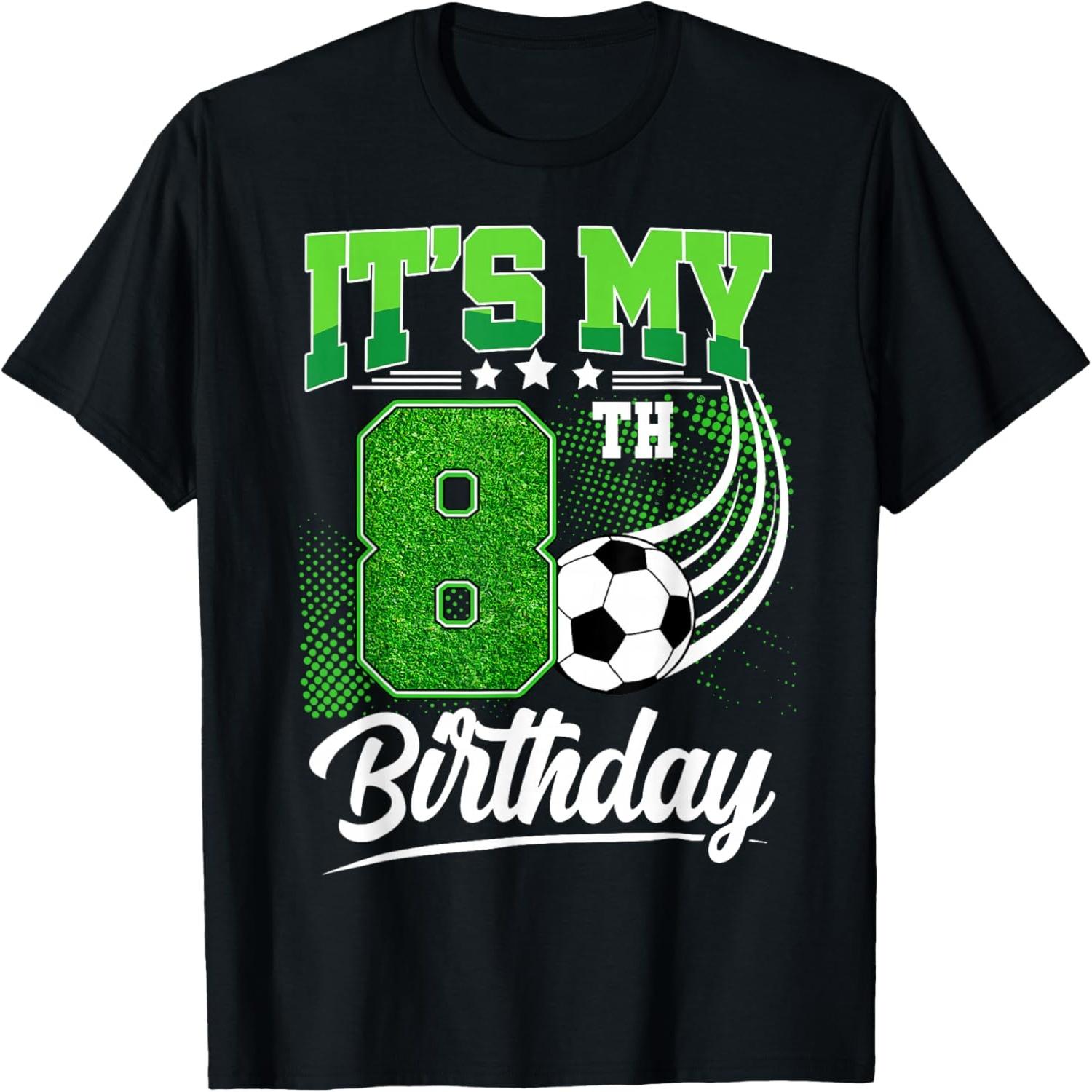 It s My 8th Birthday Boy Soccer Ball 8 Year Old Birthday T-Shirt S разноцветный