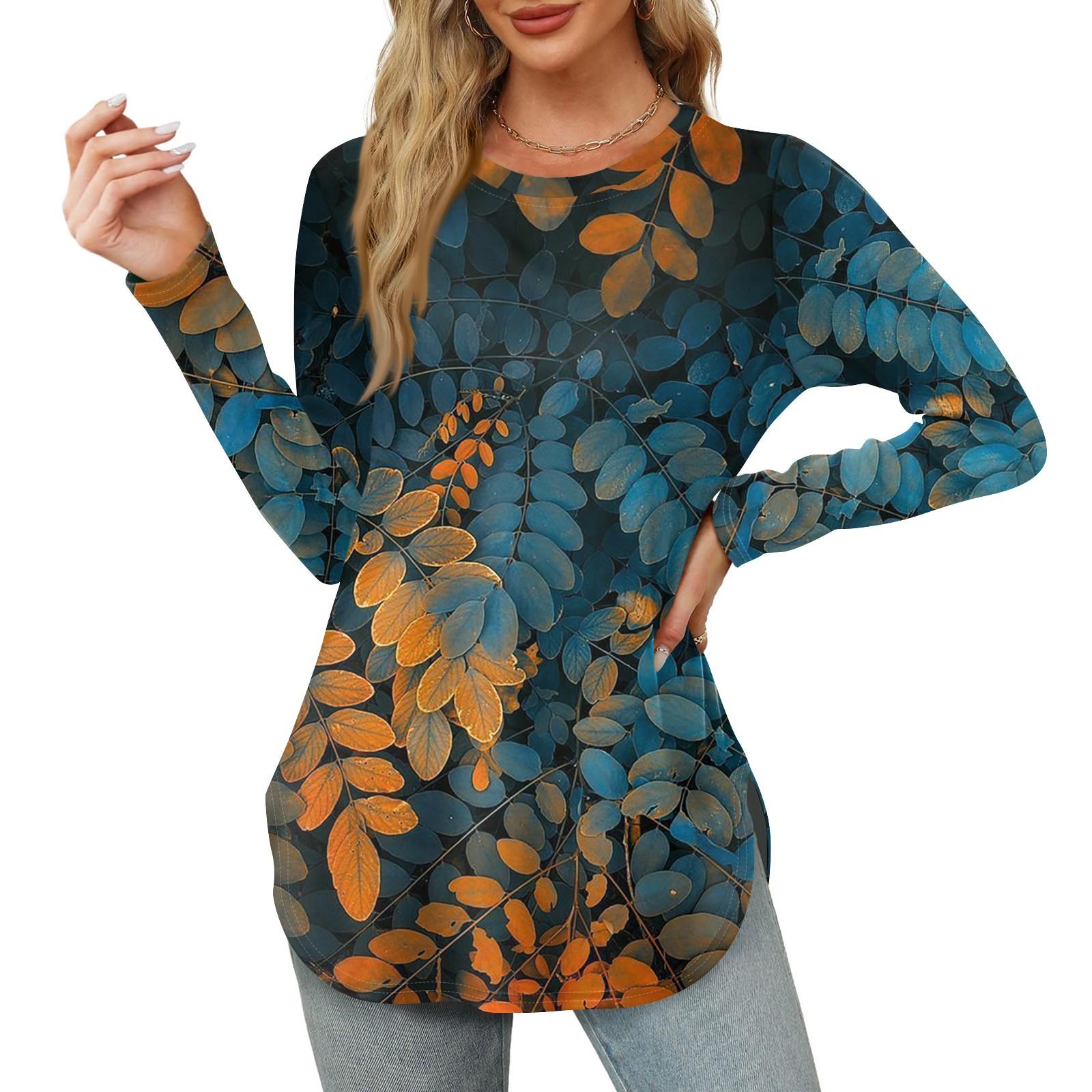 Женские рубашки с длинным рукавом и круглым вырезом — фото 8