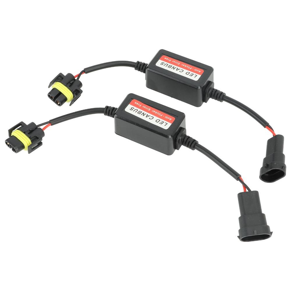 2Pcs Error Free Design LED Headlight Decoder 12V Voltage Anti Flicker Decoder For LED Headlight