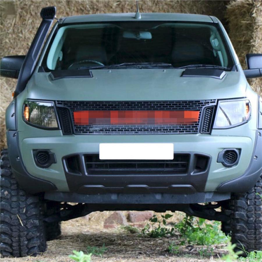 2PCS Side Air Vent Bonnet Hood Cover Trim For Ford Ranger 2012-2022 ABS Plastic