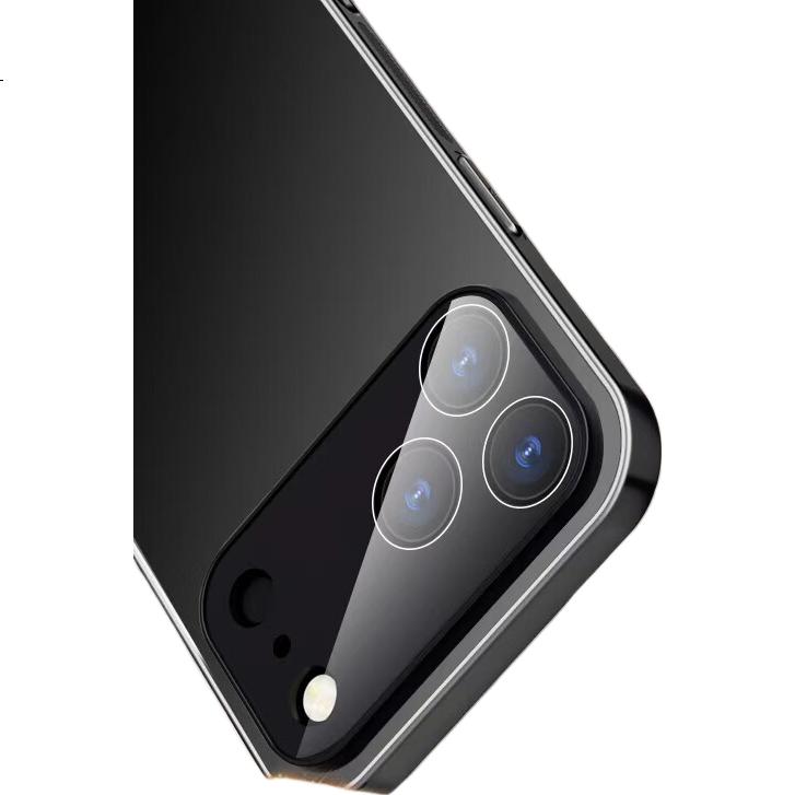 Hongzhuo Metal Backplate Cooling Case for iPhone 16 Pro, Full Coverage Shockproof Matte Soft Edge Hard Shell, Graphite Black