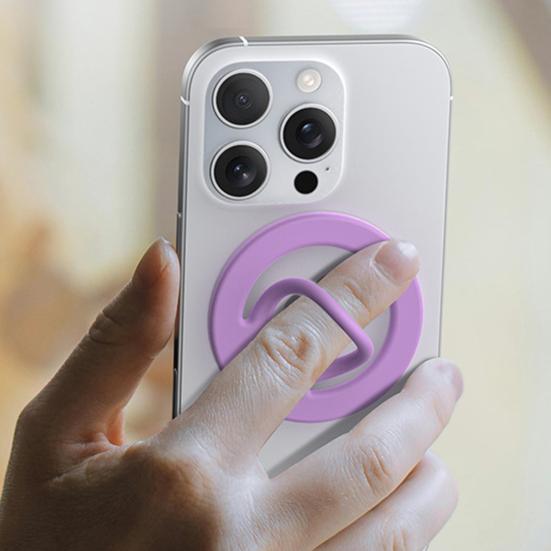 Magnetic Phone Ring Holder Silicone Phone Grip Stable Skin-friendly Selfie Ring Holder for Hands-Free Viewing