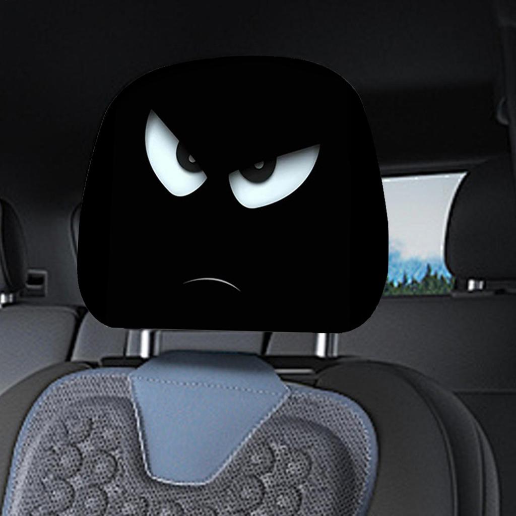 Headrest Covers For Cars 2 Pieces Funny Halloween Head Rest Covers With Big Eyes Seasonal Decor For Fall Holiday Trip Travel