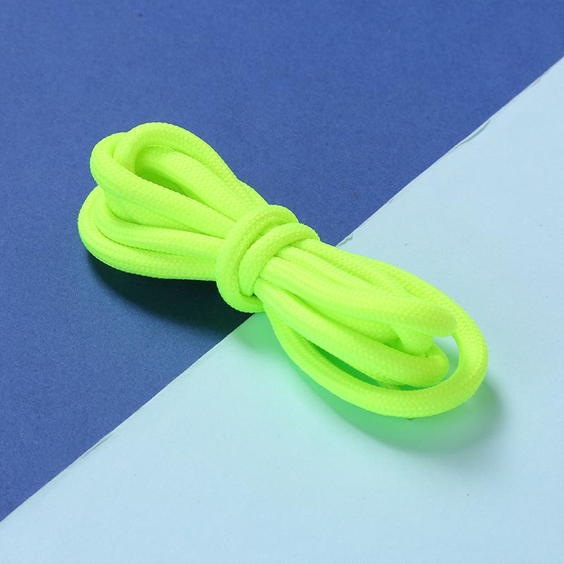 White Polyester Round Shoelaces for Hiking, Dad Sneakers, & Basketball Shoes