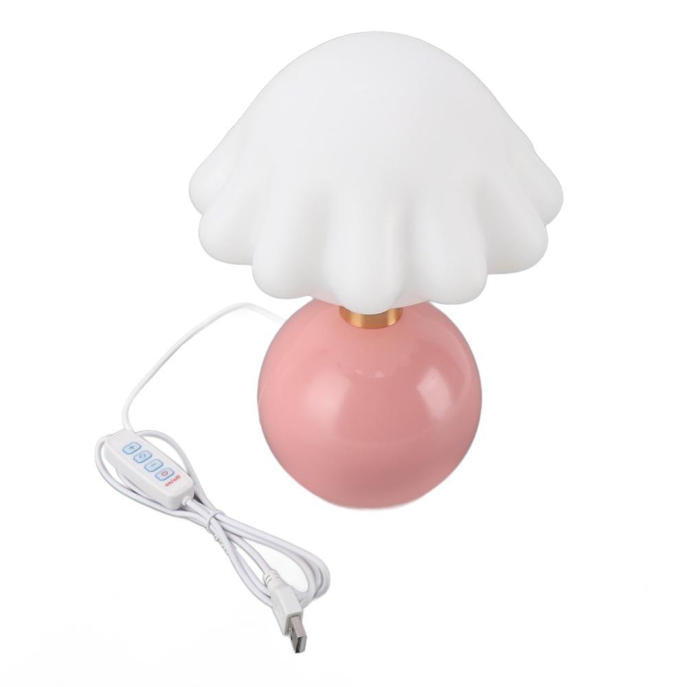 Dimmable 3 Color Temp Table Lamp Mushroom Desk Night Light Aesthetic LED Table Lamp  Bedside