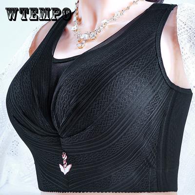 Plus Size Lingeire Sexy Lace Underwear Thin Cup Bras for Women Wire Free Padded Lingerie Underwear Corset Brassiere