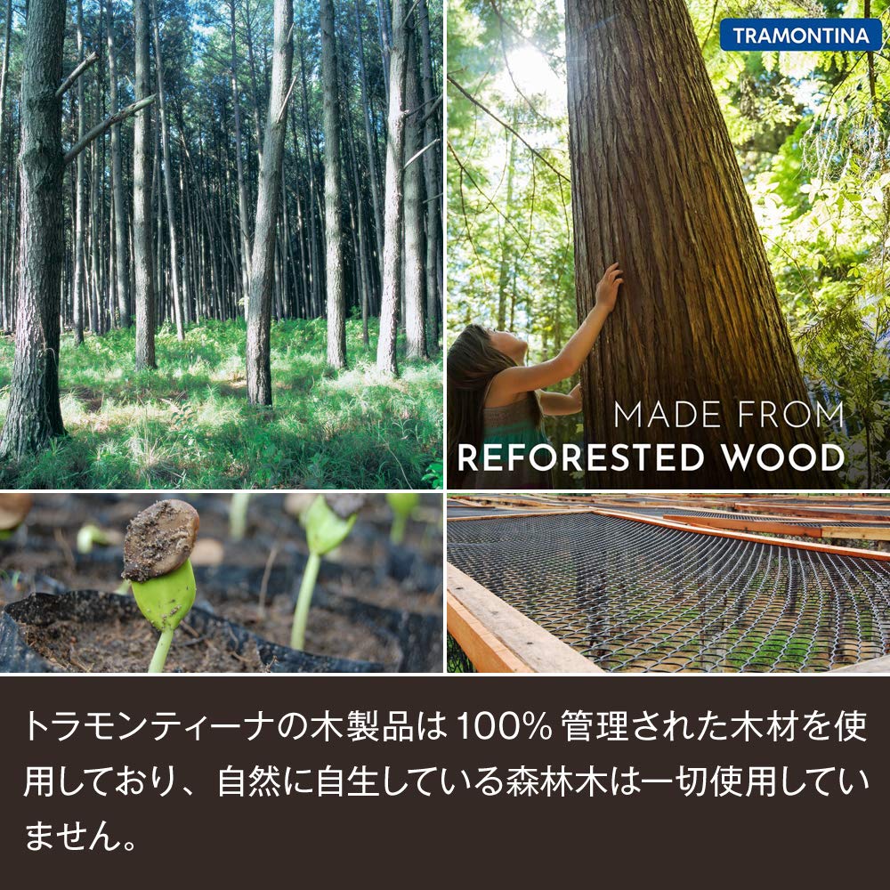 Tramontina Wooden Carving Fork for Meat Traditional 32cm Natural Wood BBQ Tool Made In Brazil 22231000 TRAMONTINA