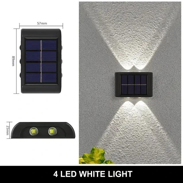 

12LED Solar Wall Lamp Outdoor Waterproof Led Decorative Lights Up and Down Garden Yard Street Landscape Balcony