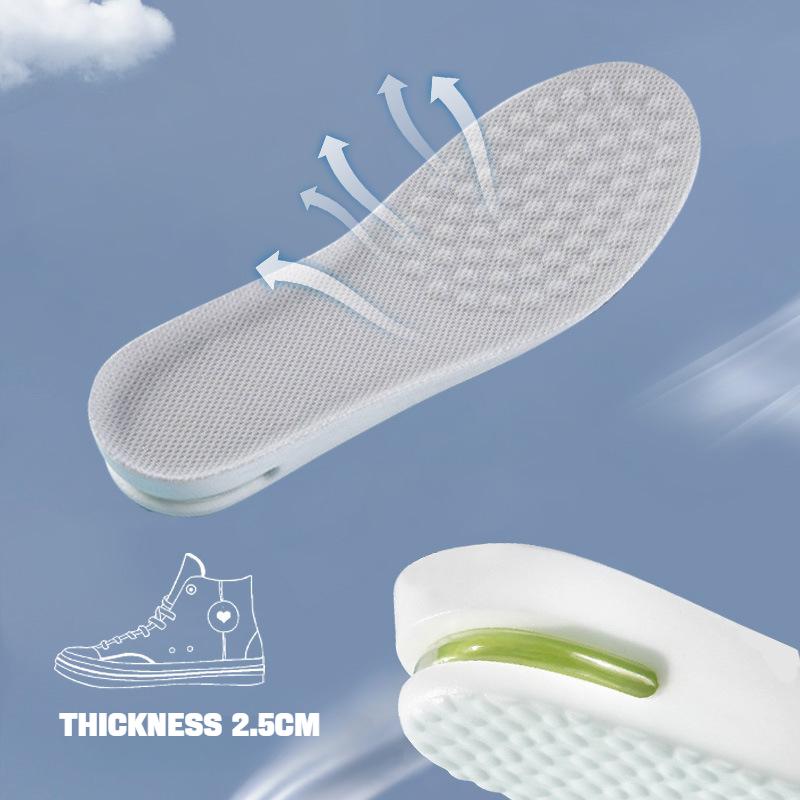 1 Pair of Height Increasing Pads, Sports Air Insoles, Comfortable Insoles, Shock-absorbing Insoles EU43-44