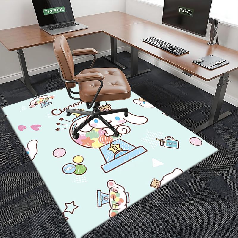 Cinnamoroll Anime Cartoon Design Chair Mat Non-Slip Carpet for Office, Home Decor, Living Room, Bedroom, Game Room, Dormitory - Seasonal Gift Suitable