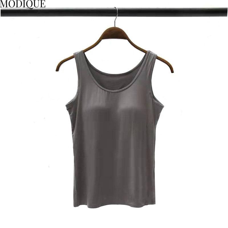 MODIQUE Maiou Casual de Damă cu Pad pentru Sân Fără Sârmă, Vestă cu Bretele, Cămașă de Bază, Mărimi Mari, Camișol, Lenjerie