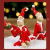 Santa Figurines Each In Different Poses, Christmas Home Decor, Set of Creative Christmas Small Hand Collectibles Santa for 55KF