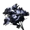 Gothic-style Black White Rose Artificial Flowers Halloween Party Home Decoration Fake Floral Advertising Photo Background Props