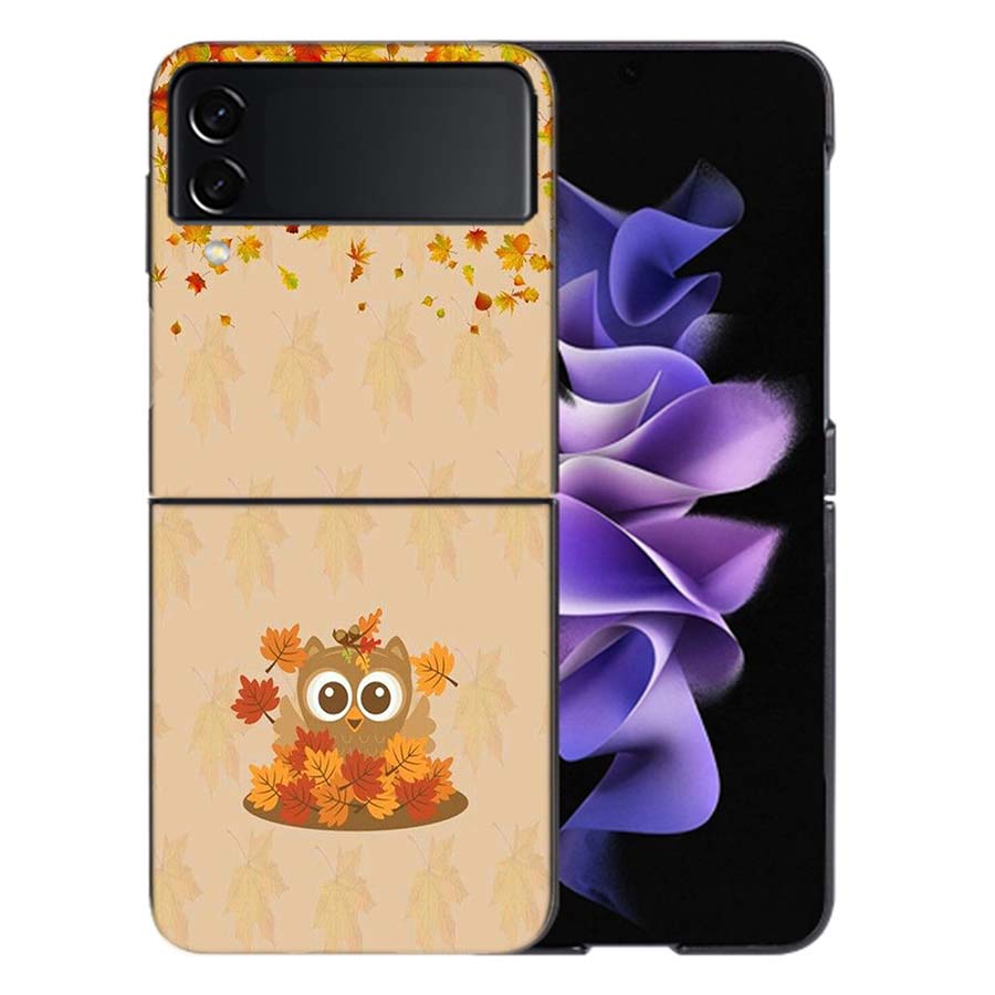 

New Autumn leaves fall fox pumpkin Halloween For Samsung Galaxy Z Flip 5 4 3 Case Shockproof Hard Cover Phone Z Flip 6 7 5G Z Galaxy Z Flip