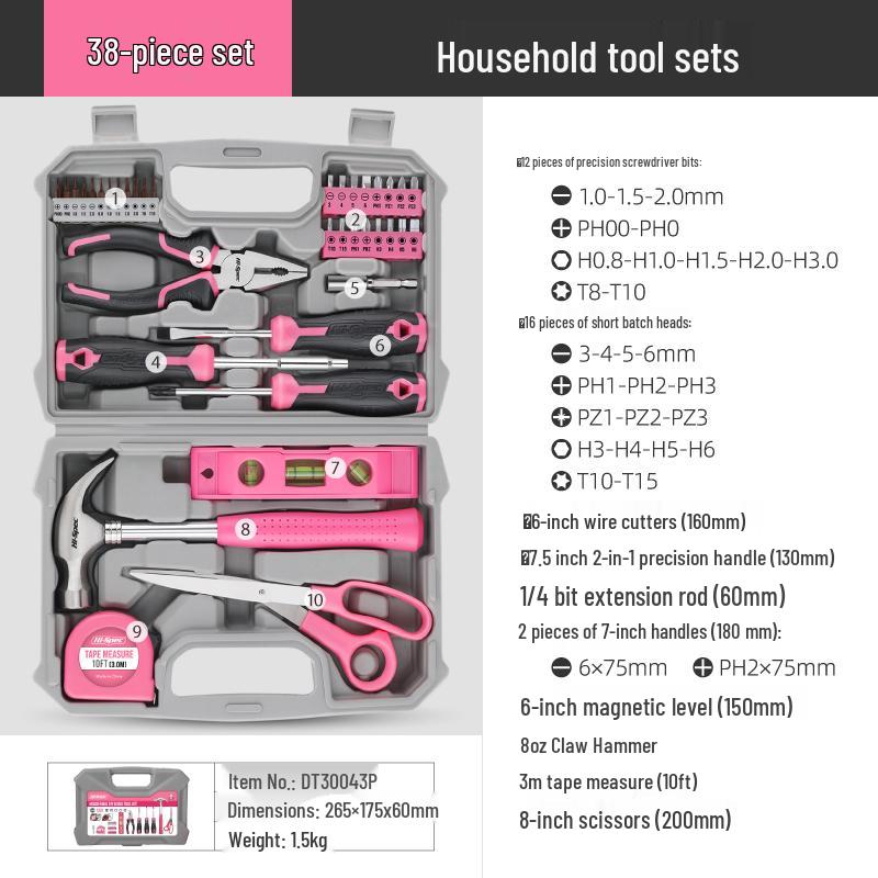 Complete Household Tool Set: Hex Wrench, Screwdriver, Pliers for Daily Repairs