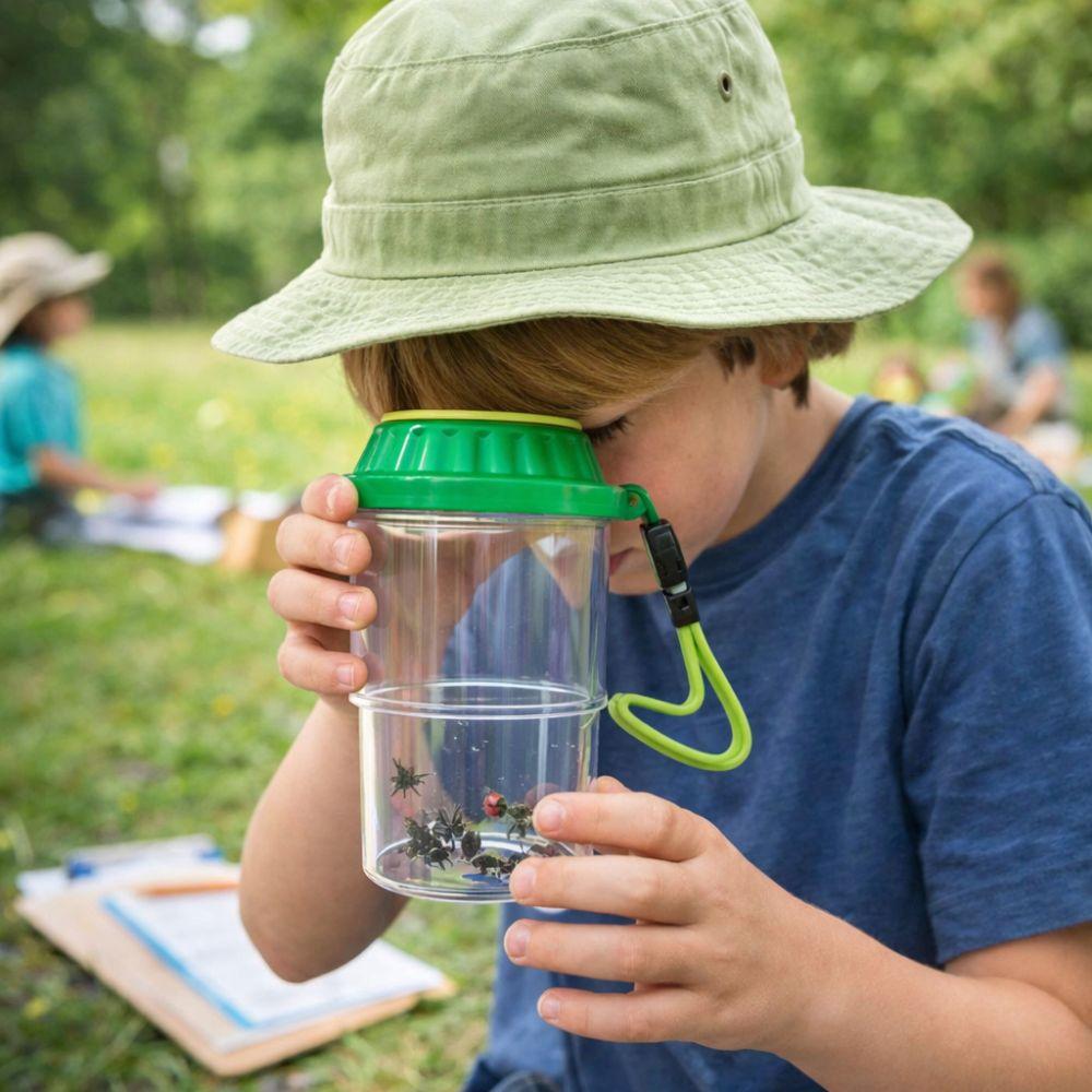 Scalable Insect Observation Box Ventilated Non-Slip Bug Viewer Box with Tweezers Magnifying Ant Observation Jar Student Use