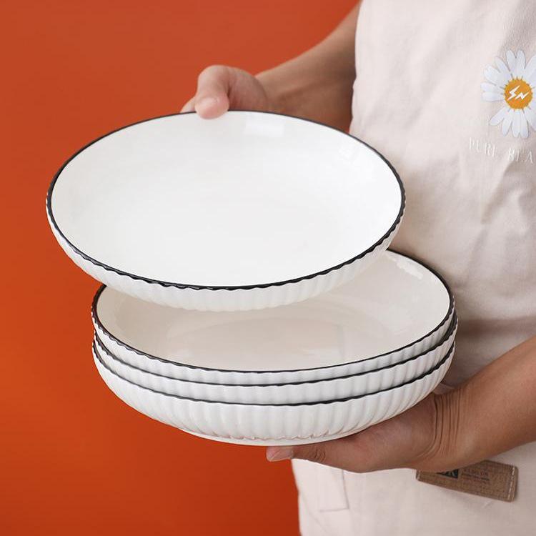 Set of 6 Nordic Minimalist 7-inch Ceramic Dinner Plates