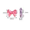 10Pcs/Lot 29×23mm Acrylic Beads Transparent Mixed Color Bow Shaped Loose Beads Diy Phone Chain Headrope Jewelry Accessories
