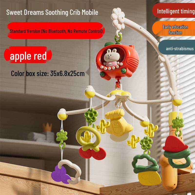 Музыкальный вращающийся проекционный мобиль для детской кроватки для новорожденных (0-3 года)
