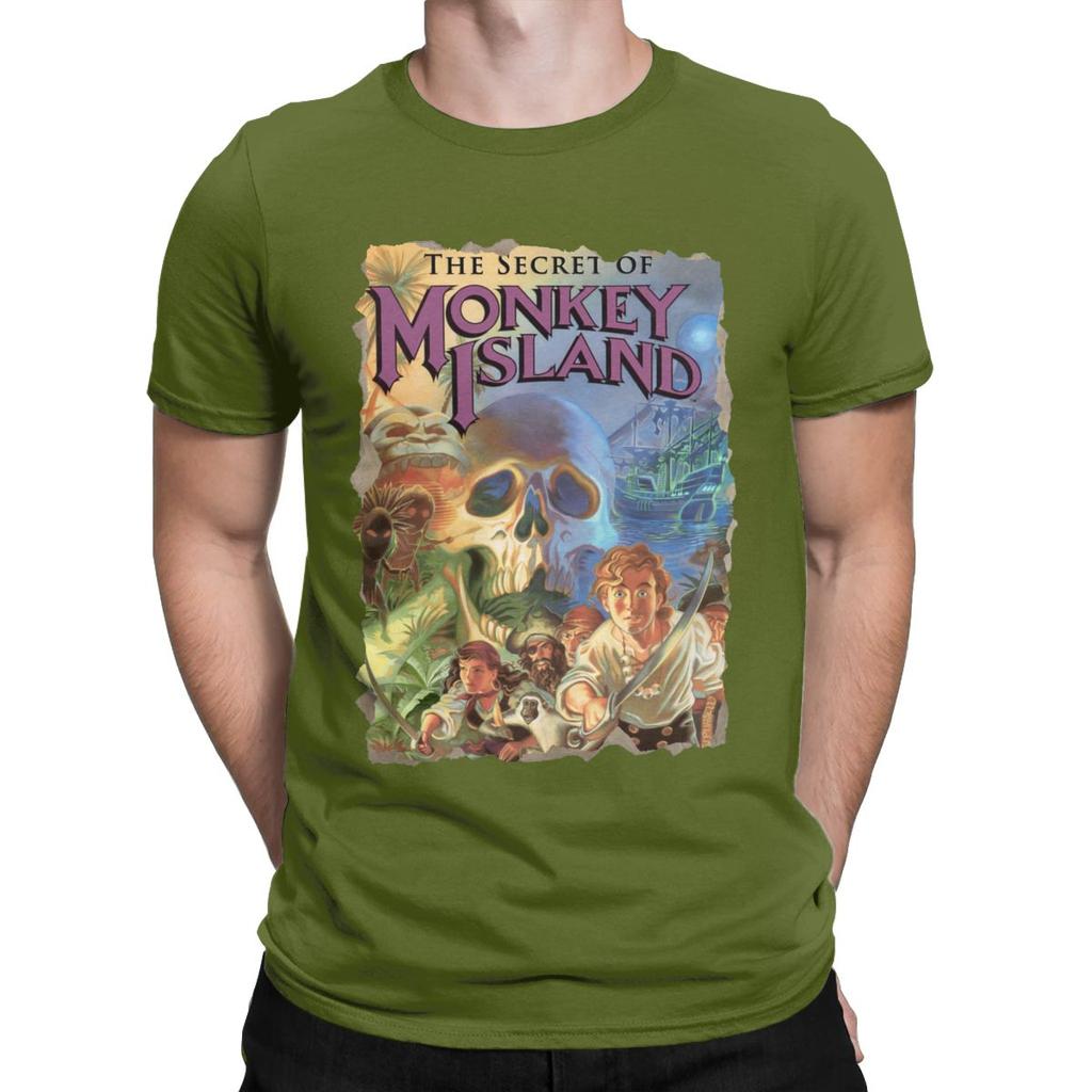 Creative The Secret Of Monkey Island T-Shirt Men Crew Neck 100% Cotton T Shirts Short Sleeve Tees 6XL Clothes