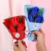 Yousheng 3 Heads Artificial Rose Bouquet Mini Scented Soap Flower Bouquet for Women Mom Wife Valentine's Day Anniversary Wedding Mother's Day Birthday