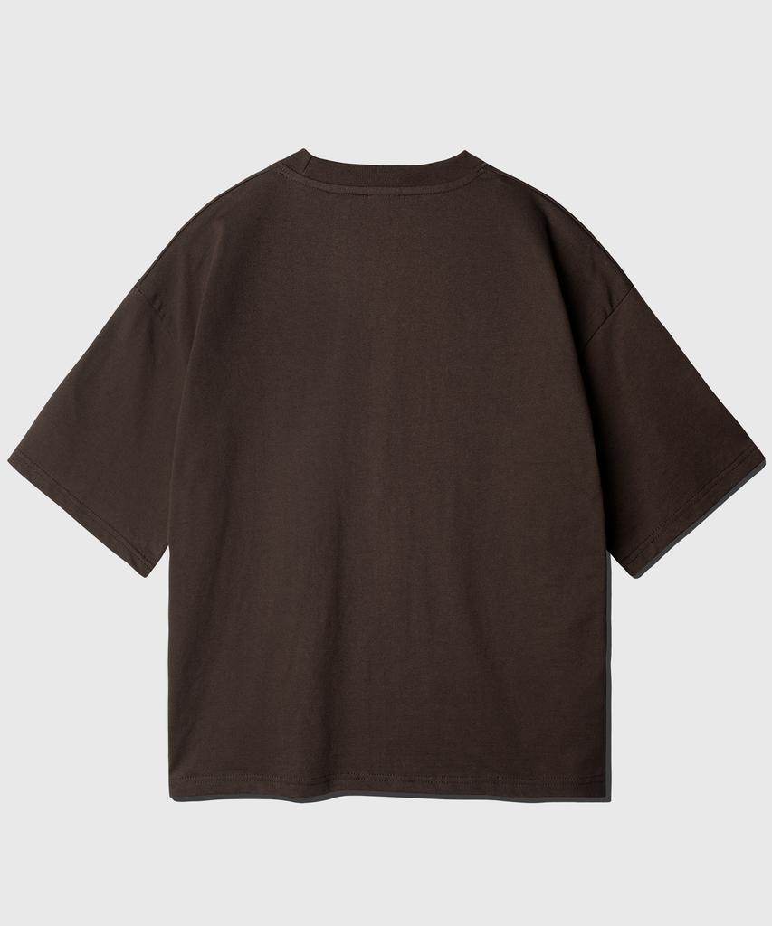 JEMUT Boy Crop Short Sleeve T-Shirt Dark Brown Kjst2619