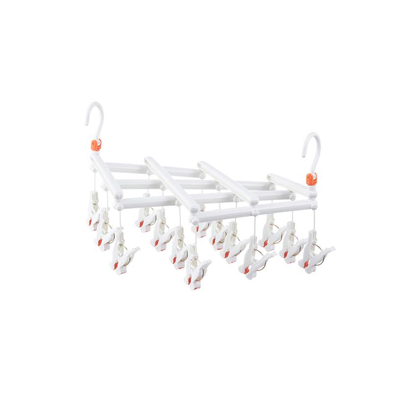 Plastic Sock Drying Rack Multi-Purpose Laundry Clamp Clothesline Holder Home Organization Bedroom Storage Rack for Socks