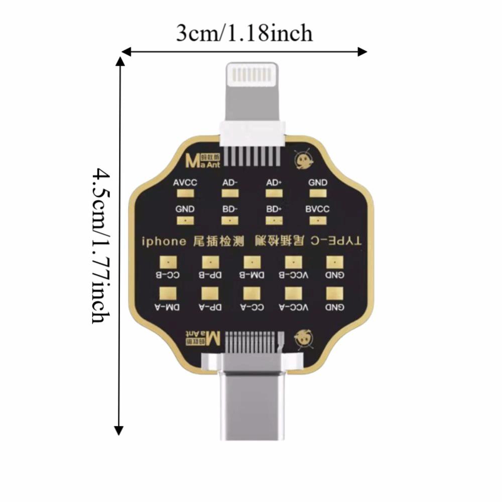 Type-C Interface Phone Tail Plug Tester Quick Test Battery Power Supply Tester Fault Detection