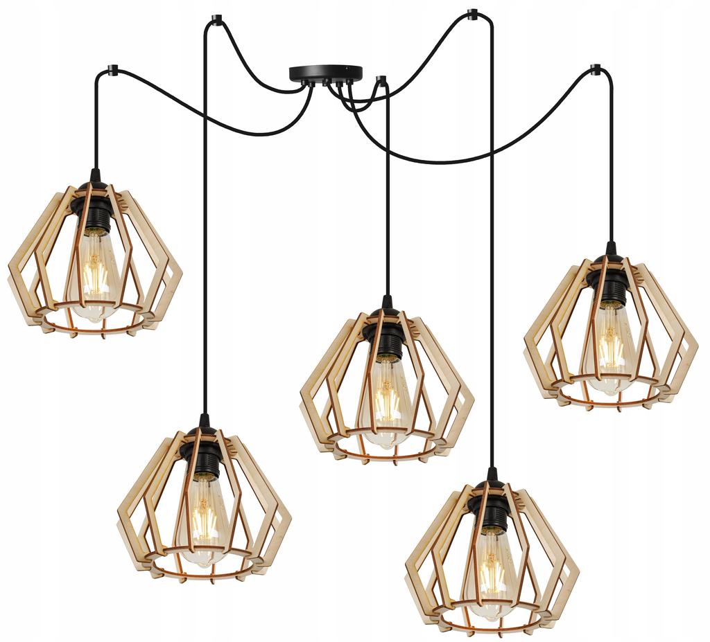 MODERN WOODEN LED CEILING HANGING LAMP
