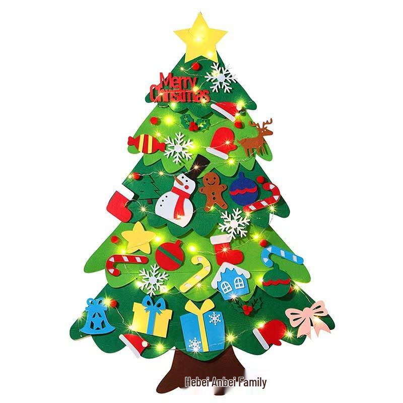 Handmade DIY Felt Christmas Tree Ornament for Kids