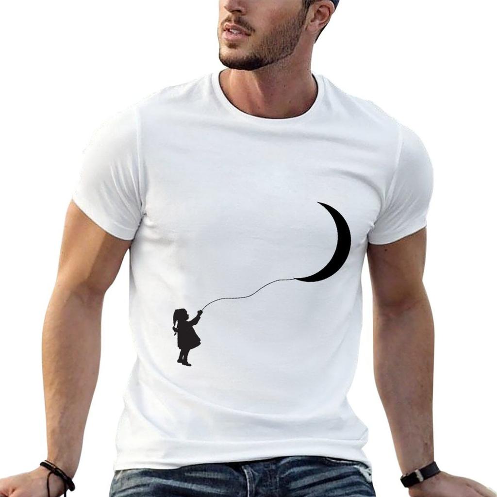 Girl with a Balloon Moon T-Shirt Quick Dry Travel T-Shirt