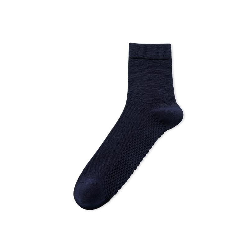 Pure Cotton Mid-tube Socks, Anti-odor and Antibacterial Socks, Sweat-absorbing, Men's Summer Business Casual Sports Mesh, Spring and Autumn Styles