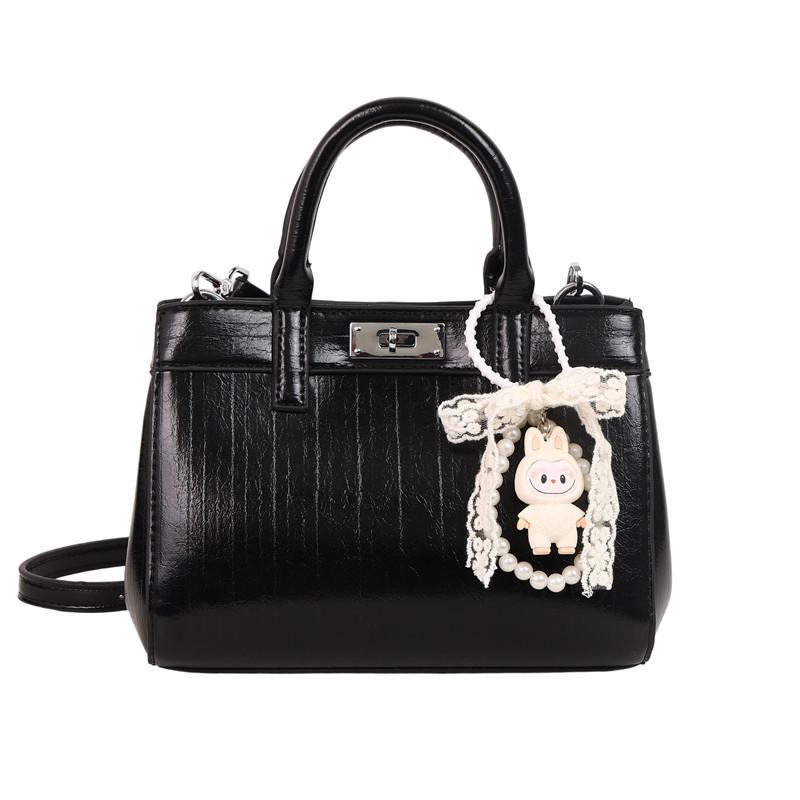 

Простая повседневная сумка Niche Design, женская трендовая сумка через плечо, сумка-мессенджер с текстурой премиум-класса чёрный