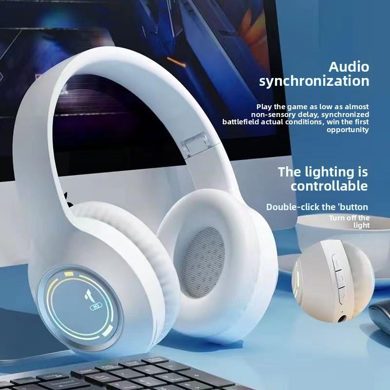 Luminous Bluetooth Headset, Headset, High-value E-sports Game Card, Folding Headset, Universal.