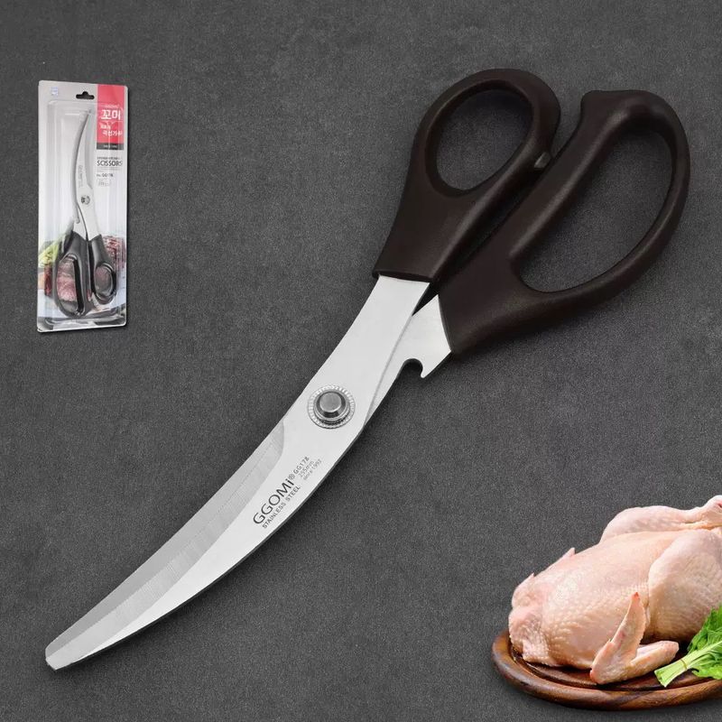 

Korean Style Scissors Elbow Barbecue Scissors Chicken Steak Cutter Thickened Cooking Scissors Kitchen Scissors South Korea Gaomei 10.