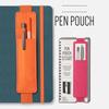 PU Leather Pen Case - Elastic Buckle Organizer for Notebooks & Stationery, Fashion School&Office Meeting Supply,Easy Carry Pouch