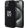 Etui Do iPhone 15 DKNY Liquid Silicone Metal Logo Czarne