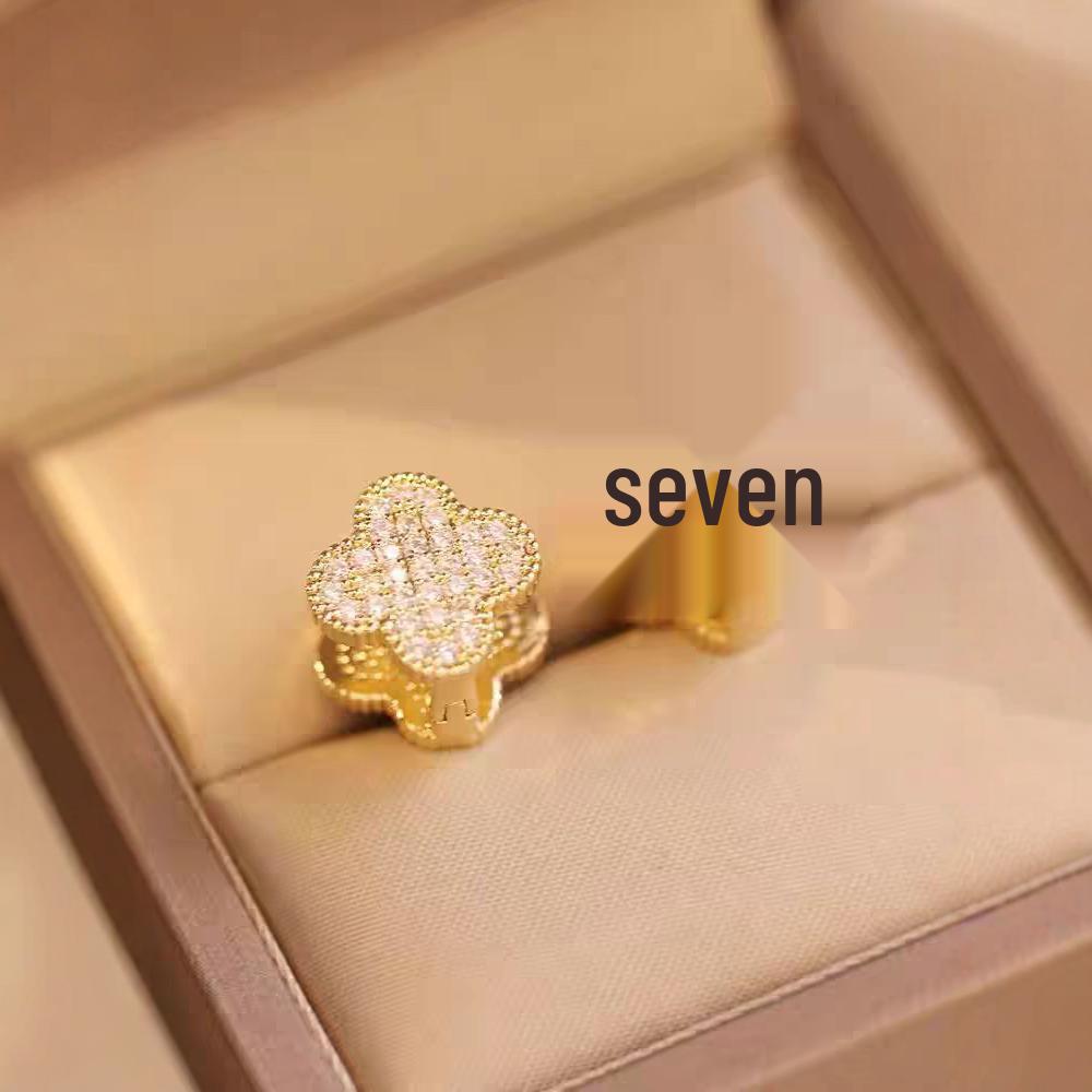 2025 Clover Reversible Stud Earrings: Elegant French Fashion Ear Cuffs & Niche Design Trend.