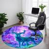 1pc Deer Forest Print Chair Carpet for Office, Soft Flannel Throw Mat, Perfect for Office,Holiday Party Decoration Choice Yy251113066
