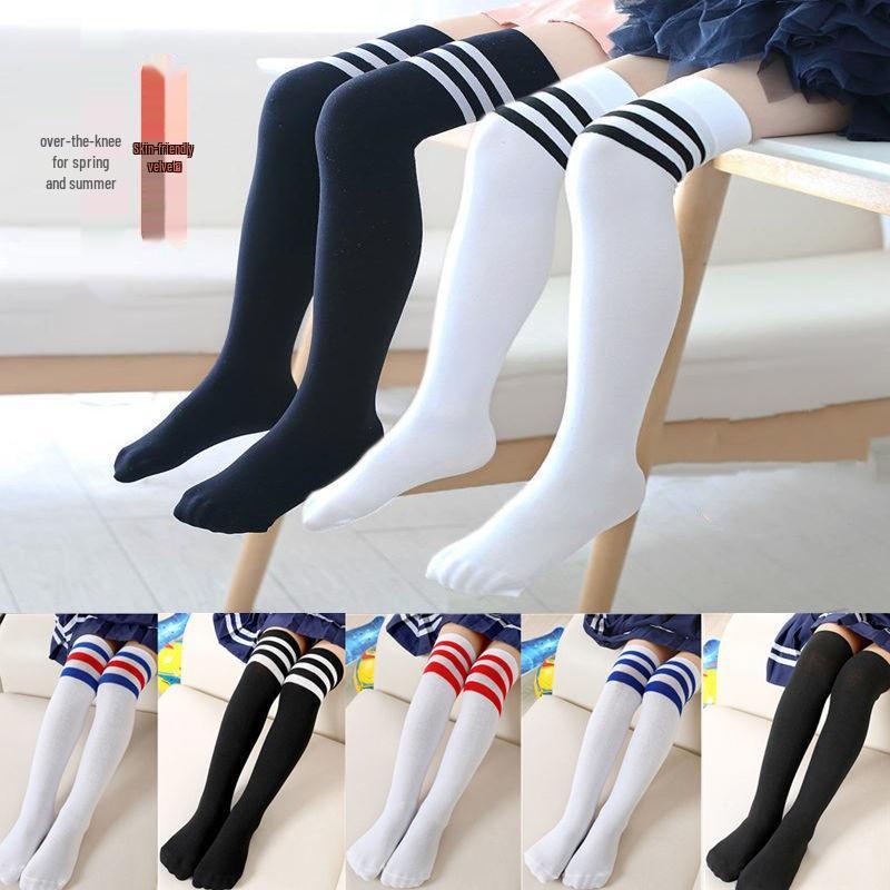 

Girls Over-the-Knee Sun Protection Tights: Lightweight, Shaping, JK Style for Babies & Students S (Height 90-110CM) Over Knee