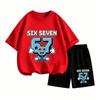 Funny Cartoon Character 67 Printed 15 Colors Outdoor Street Men's T-shirt and Shorts 2 Piece Set Summer Casual Outfit Men's and Women's Sports Set