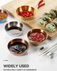 Stainless Steel Golden Sauce Dishes Appetizer Seasoning Serving Dishes Sets Tray Spice Plates Kitchen Tableware