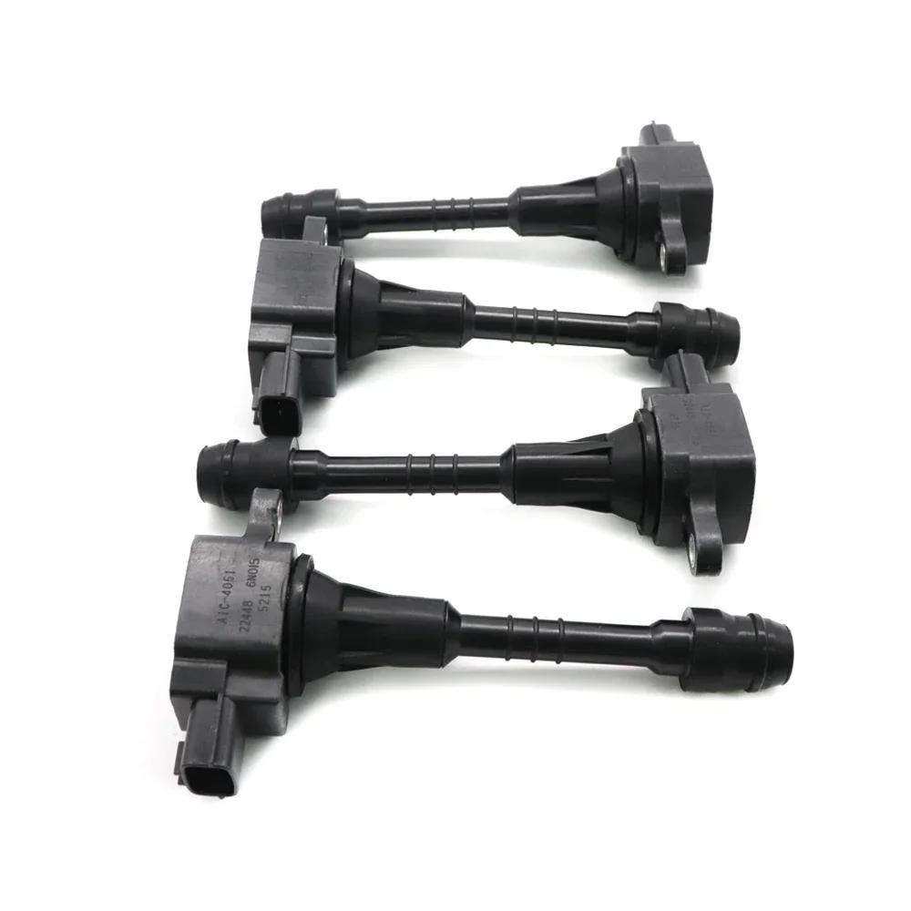 High Quality Ignition Coil For Nissan Sentra 1.8L Almera N16 Primera P11 224486N011 2001-2006 AIC-4004G 22448-6N015
