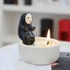 Faceless Man Candle Holder Cartoon Tealight Candle Holder Handcrafted Ceramic Tealight Holder for Home Bedroom Decor Anime Fans Gift