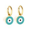Accessories Eye Earrings Trendy Creative Geometric Mixed Color Eye Ear Buckles Stainless Steel Earrings Earrings Women's