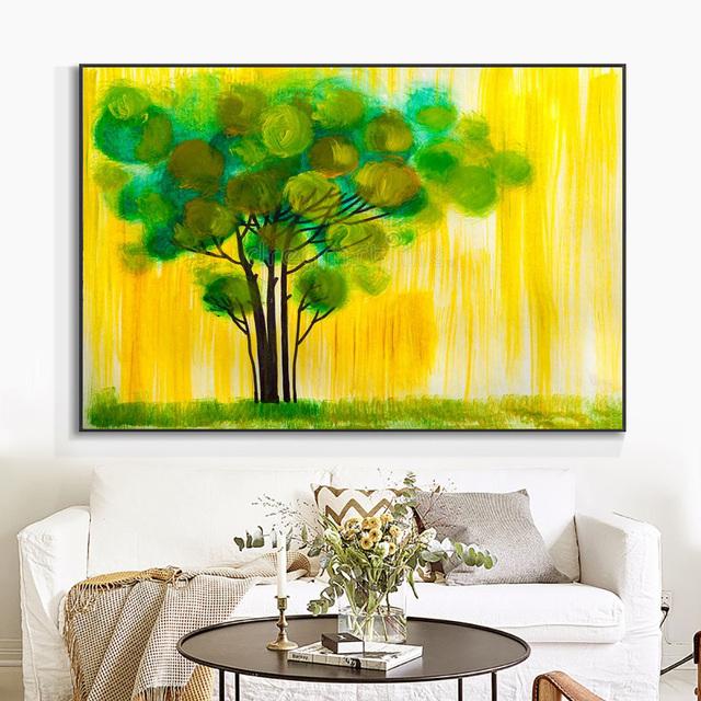 

Пейзаж Красочный Осенний лес Масло Холст Картина Плакаты на скандинавскую тему и принты Настенные художественные фотографии Гостиная Домашний декор Без рамки 21*30cm